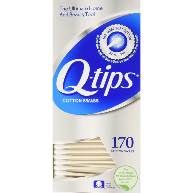 Q-TIps Cotton Swabs 170 Count (Pack of 3)