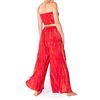 PANASIAM Tie-Dye Two-Piece Cuba Set Bustier Bandeau Top & Palazzo Trousers, Sexy Corset Crop Top, Trouser Dress with Wide Legs - Women - Elegant, Red orange