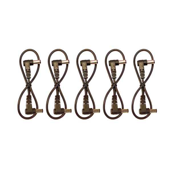 (5) Pack 1ft Right Angle Guitar Pedal DC Power Cables for Strymon Power Supply