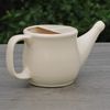 Ceramic Neti Pot, Spill Proof for Nasal Cleaning, Microwave Safe (Beige)