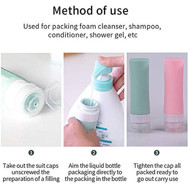 3pcs Travel Pouches For Toiletries - Leak Proof Travel Squeeze Pouches, Tsa  Approved Refillable Portable Stand Up Liquid Travel Containers For Shampoo  Conditioner Lotion Body Wash