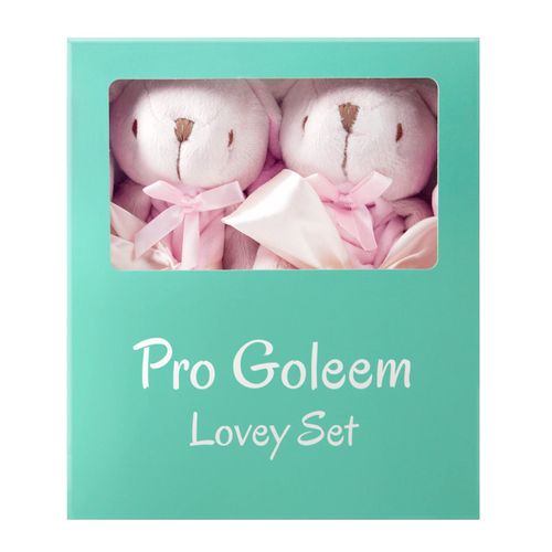 Pro Goleem Bunny Security Blanket Twin Baby Gifts Baby Snuggle Toy Lovey for Infant Girls Soft Lovie Pink, 2 Pack