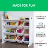 Humble Crew Toy Storage Organizer with Top Shelf and 9 Removable Bins, White/White – Toddler Bookshelf with Toy Organizer - Modern Toy Rack Ideal for Kids' Rooms, Playrooms, and Nurseries