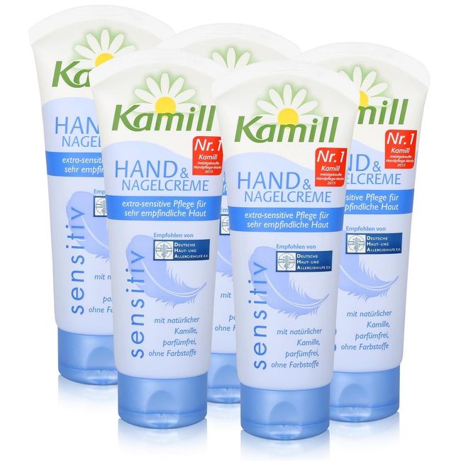 5 x Kamill hand and nail cream, 100 ml, sensitive (5 x 100 ml)