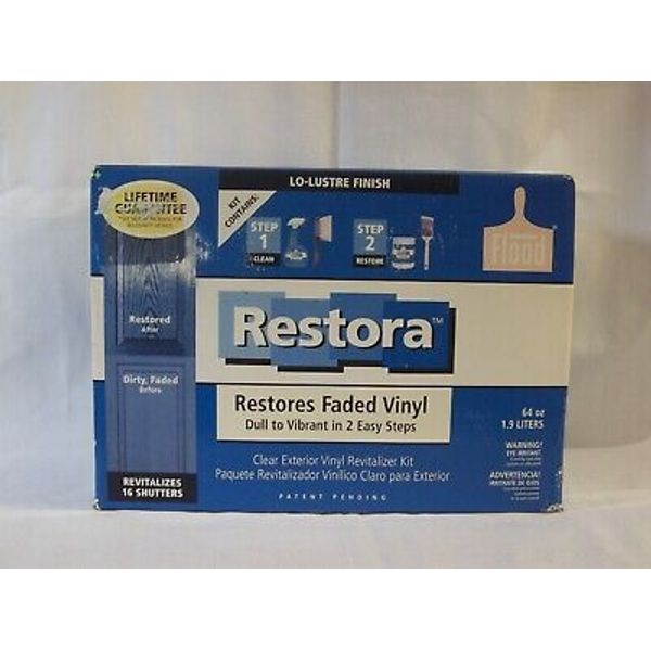 restora exterior vinyl revitalizer kit (turns dull vinyl shutters new again)