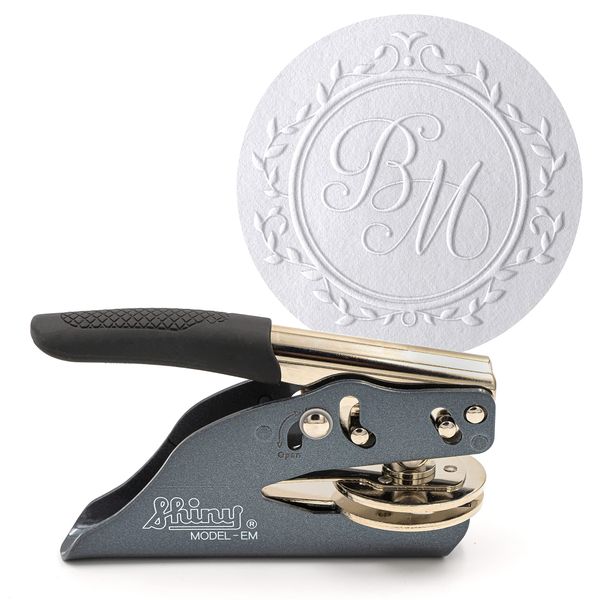 JUST REFINE® Prägestempel Personalisiert – Initialen Prägezange für Papier: Ideal für Geschenke & Einladungen - Verschiedene Modelle (Prestige)