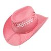 MG Womens Straw Outback Toyo Cowboy Hat, Pink