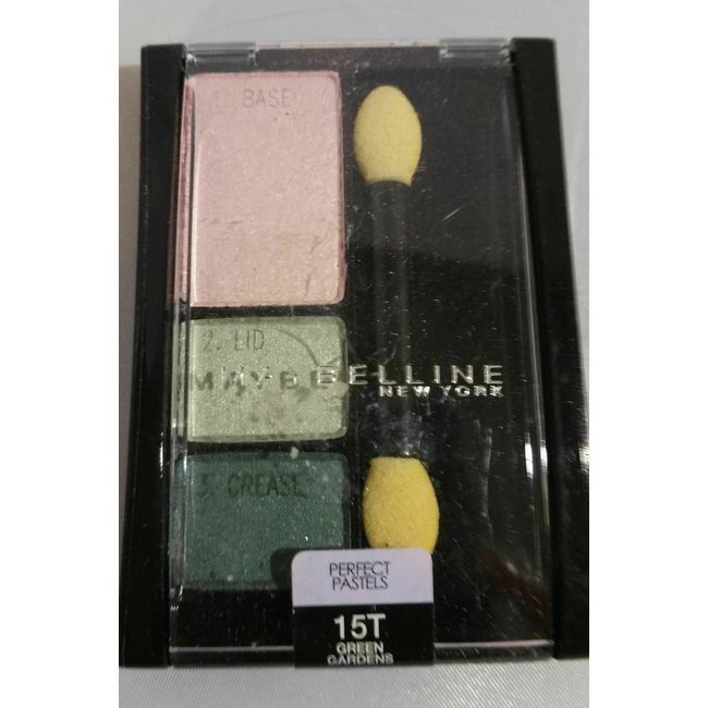 Maybelline Expert Wear Trio GREEN GARDENS 15T Perfect Pastels Full Sz Eyeshadow