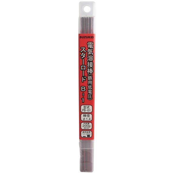 Star Electric Manufacturing (SUZUKID) Star Lord B-1 Low Voltage Mild Steel Welding Rod 0.06 in (1.4 mm) x 9.1 in (230 mm) 200g PB-01