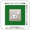Single Socket Surround | Square | Acrylic Back Panel or Finger Plate | Light Switch Plug (Dark Green)