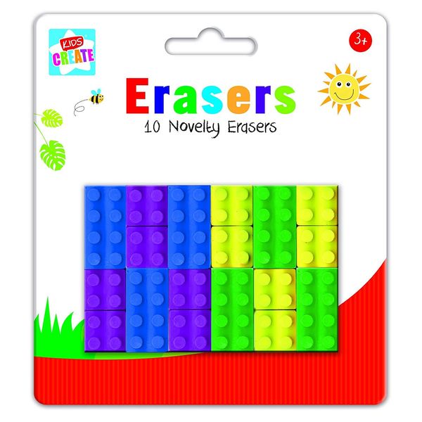 Anker Kids Create, Arts & Crafts, Brick Shape Erasers, Assorted, 29.7x21x2 cm