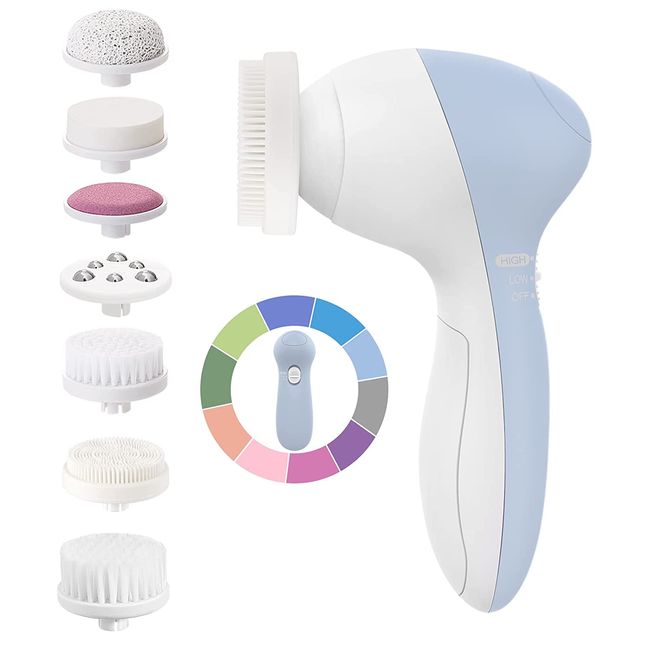 Facial Cleansing Brush Face Electric Scrubber: Exfoliating Spin JBK-D 7in1