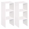 ClosetMaid Decorative Home Stackable 2-Cube Organizer Storage, White (3 Pack)