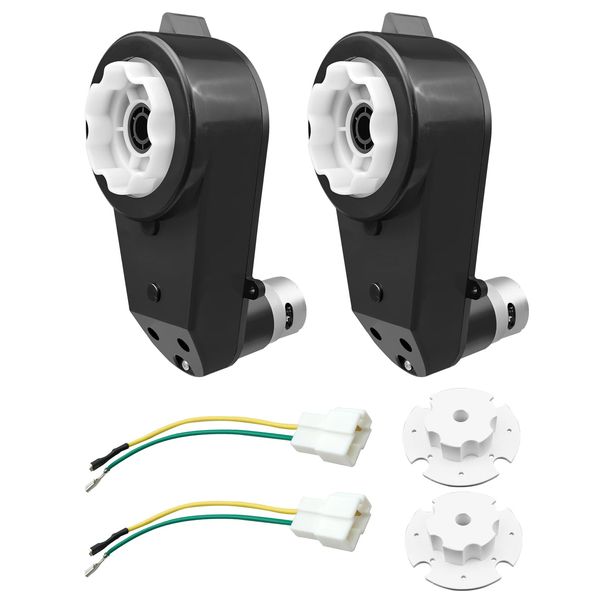 2Pcs 24V High-Speed Motor Gearbox RS555 35000RPM for Power Wheels Kid's Ride on Toys Car Motor, Upgrade 12V-20V 18V High Torque Motor for Kid's Electric Vehicle Replace Parts