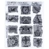 Tim Holtz Cling Mounted Stamp Sets Stampers Anonymous Mini Blueprints 4 Rubber Stamp