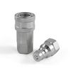 AKSPARE 1/4" NPT Thread ISO 7241-A Hydraulic Quick Connect Coupler Set With Dust Caps