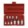 10pc 3/8" & 1/2" Drive Hex Key Allen Head (METRIC) Socket Bit Set 3-17 MM