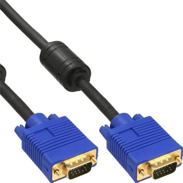 3er Set S-VGA Kabel Premium, 15pol HD Stecker/Stecker, schwarz, 5m
