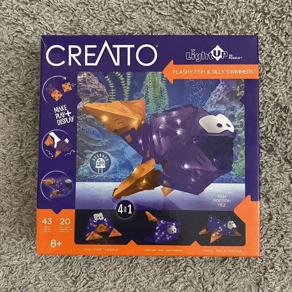 CREATTO Light Up 3D puzzle "Flashy Fish & Silly Swimmers" 43 pieces, 20 LEDs