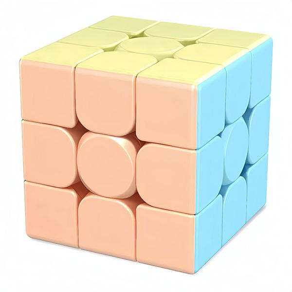 Magic Cube Macaron Stickerless Magic 3x3x3 Rotating Smooth 3D Puzzle (Macaron 3x3) (Macaron 3x3)