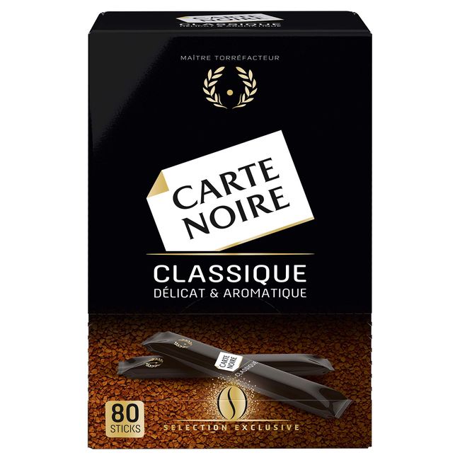 Carte Noire Instant Coffee Sticks from France Large 80 Stick Pack