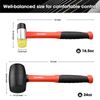 ValueMax 2PIECES Rubber Mallets 35mm Double-Faced Soft Mallet 16oz Rubber Mallet