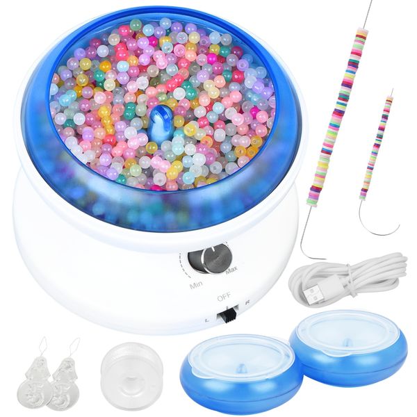 Camtoms Electric Bead Spinner for Jewelry Making | Bead Spinner Bowl | Waist Bead Kit | Seed Bead Spinner Kit | Waist Bead Making Kit