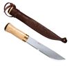 HELLE Knives - Lappland - Traditional Nordic Utility Knife - 8.4" Sandvik Stainless Steel Blade with Birch Handle and Leather Sheath - Made in Norway