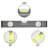 WORKPRO Torpedo Level, 3-Piece Spirit Level Set(9", 16", 24"), Magnetic, Bubbles Measuring, Clear,green