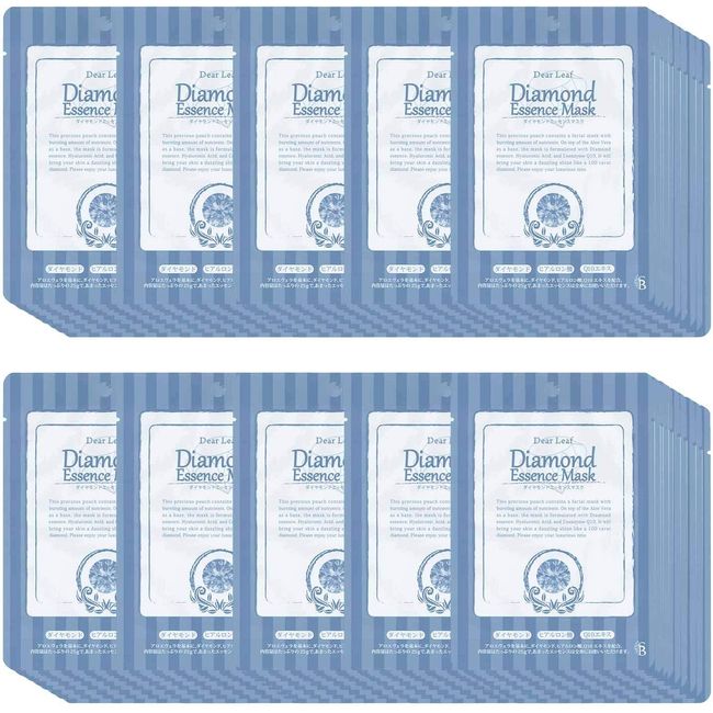 Sanyo Bussan Dear Leaf Essence Mask, Individually Wrapped, Hotel Specifications, Made in Japan, Intensive Moisturizing, Large Size, 25g x 100 Sheets