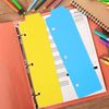 DOITOOL Snap-in Bookmark Plastic Dividers: 5Pcs 3-Ring Binder Bookmarks Repositionable Document Tabs for Pages, Reading Notes and Sorting Documents Signs