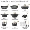 CAROTE 21pcs Pots and Pans Set Non Stick, Kitchen Cookware Sets, Large Capacity