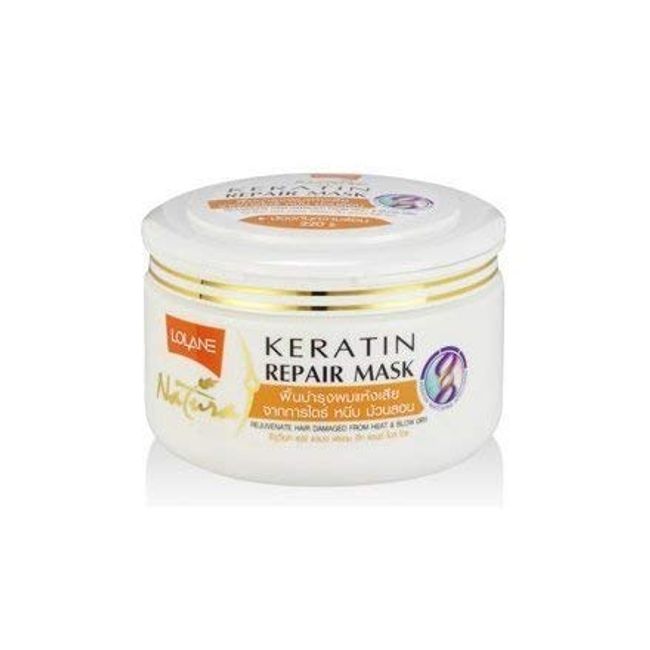 Lolane Natura Keratin Repair Mark for Damaged Hair from Heat and Blow Dry Size 200g...