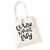 Crazy narwhal lady tote bag
