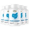 Pure Digest- Digestive Support- 5 Bottles- 300 Capsules