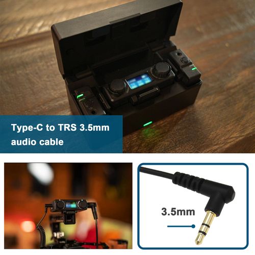 LT Easiyl Type-C Male to TRS 3.5mm Male Audio Cable Microphone Jack Audio Adapter Cable Compatible with Hollyland Lark M1/150 for Android Phone, Black