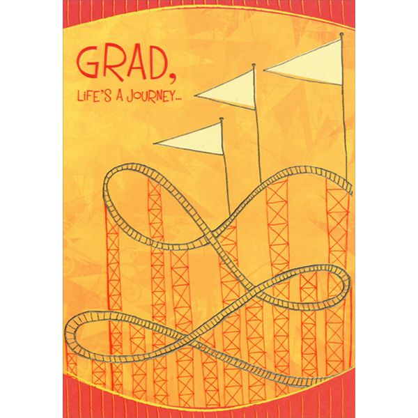 Rollercoaster  Life's a Journey Graduation Congratulations Card
