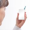 HORIUCHI MIRROR (Business Card Size Unbreakable Mirror), Safe and Safe, Unbreakable Stainless Steel Card Mirror, Blue String Included, Convenient for Checking Looks in Your Pocket, Cute, Cool, Makeup Mirror, For Sales, Going Out, Made in Japan