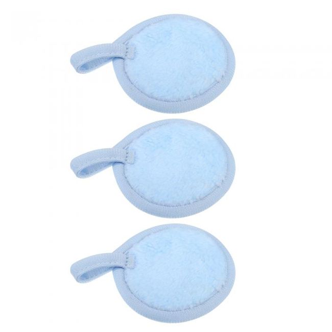 VOCOSTE Soft Flannel Pads Reusable Makeup Remover Eco Pads Facial Makeup Cleansing for Most Skin Types 3 Pieces Blue