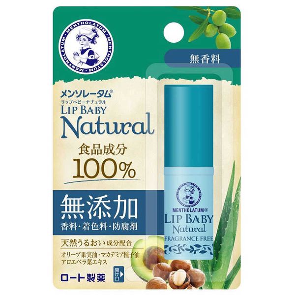 <br>Rohto Pharmaceutical &quot;Mentholatum&quot; Lip Baby Natural Unscented 4g