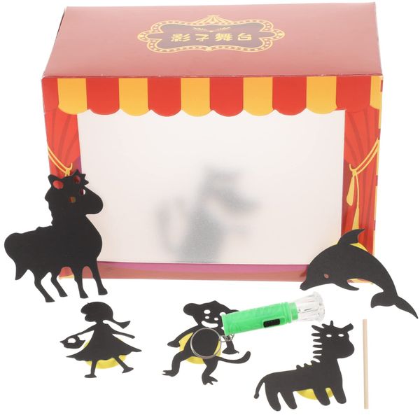 TOYANDONA DIY Puppet Show Craft Sets for Kids Puzzle 1 Set Mini Shadow Puppet Theater Shadow Puppets Puppet Theatre for Kids Puppets for Kids Plaything DIY