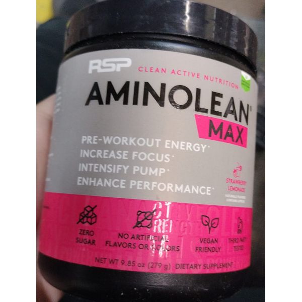 *2 X RSP Nutrition, AminoLean Max, Strawberry Lemonade, 9.85 oz Exp 5/26 # 9394