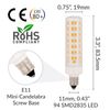 [4 Pack] LED E11 T6 JD 8W 120V 75W 80W Replacement Light Bulbs 3000K Soft White