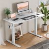 24x40 Inches Standing Desk Adjustable Height with Cable Management White