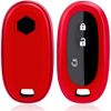 yoshinari Oval TPU Key Case for Suzuki, Key Case Only, Red