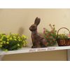 Faux Chocolate Easter Bunny Spring Decor 7.75" Resin Rabbit Figurine