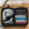 Dot Dot Memory Foam Twist Travel Pillow for Neck Back Support Gray