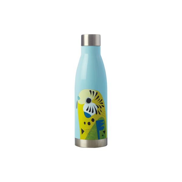 Maxwell & Williams JR0010 Pete Cromer Insulated Water Bottle, Budgerigar Design, BPA Free Stainless Steel, 500 ml