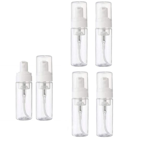 Voarge 6 Pcs 100ml Plastic Foam Dispenser Bottles, Reusable Pump Dispenser Bottles Traveler Foam Containers for Facial cleanser, Liquid Soap on Kitchen and Bathroom Countertops