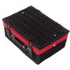 36cm Empty Black Willow Picnic Basket With Red Lining